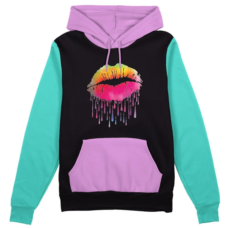 Color block pullover hoodie hot sale