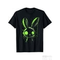 thumbnail image 1 of Men's Neon Green Graffiti Bunny Rabbit Graphic T-Shirt, 1 of 6