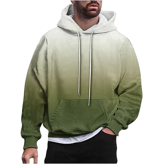 Men's Neon Printed Hoodies Oversized Long Sleeve Hooded Collar Drawstring Sweatshirts Casual Fall Fashion Clothes