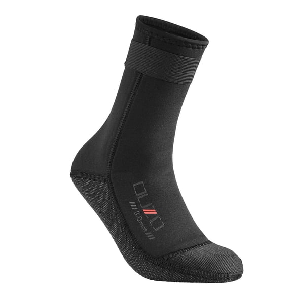 Men's Neoprene Diving Water Socks, 3mm Beach Booties Anti-Slip Wetsuit Sand Socks for Snorkel Surfing Kayaking Swimming Black