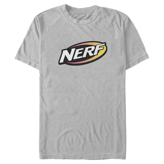 Men's Nerf Gradient Logo Graphic Tee Silver X Large