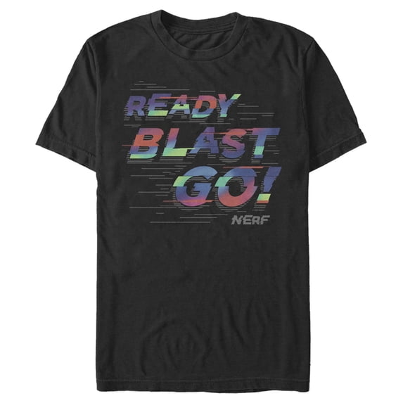 Men's Nerf Gradient Ready Blast Go Graphic Tee Black 2X Large