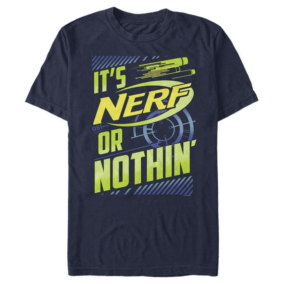 Men's Nerf It's Nerf or Nothin Graphic Tee Navy Blue X Large