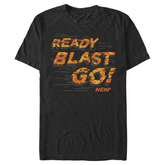 Men's Nerf Orange Ready Blast Go Graphic Tee Black 2X Large