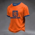 thumbnail image 1 of Men's Netherlands "NEDERLAND" T-Shirt with Dutch Lion Crest – Orange Short Sleeve Tee for King's Day Celebration, Soccer Matches & Casual Wear – Patriotic Crewneck Top (S-XXXXXL), 1 of 3