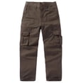 thumbnail image 1 of Men's New Beltless Buttoned Relaxed Straight Leg Dress Pants Coffee 31, 1 of 4
