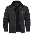 thumbnail image 1 of Men's New Corduroy Jacket, Lined Casual Loose Fit Trucker Coat with Multiple Colors Sizes S-XXL for Fall Winter, 1 of 12