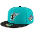 thumbnail image 1 of Men's New Era Aqua Florida Marlins World Series Wool 59FIFTY Fitted Hat, 1 of 1