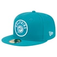 thumbnail image 1 of Men's New Era Aqua Miami Dolphins Checkered 59FIFTY Fitted Hat, 1 of 6