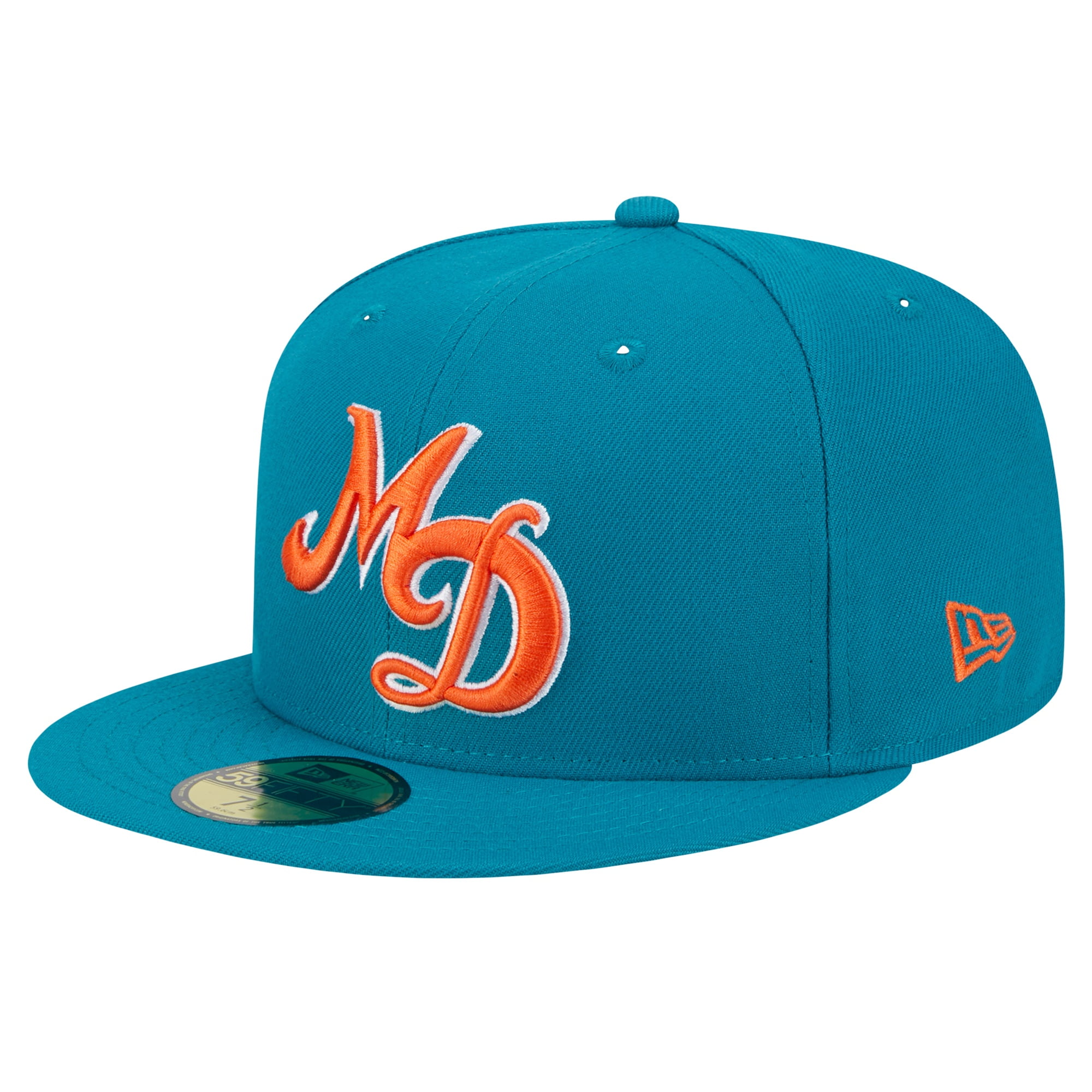 Men's New Era Aqua Miami Dolphins City Originals 59FIFTY Fitted Hat ...