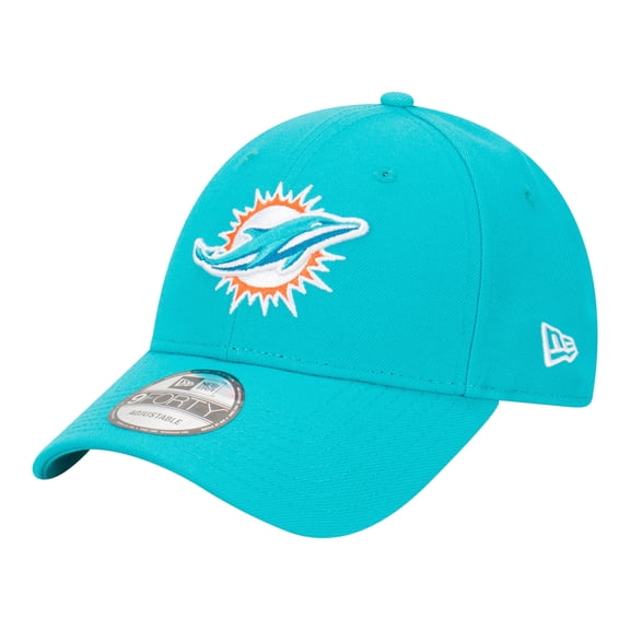Men's New Era  Aqua Miami Dolphins Core Team 9FORTY Adjustable Hat