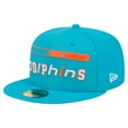 thumbnail image 1 of Men's New Era Aqua Miami Dolphins Ransom 59FIFTY Fitted Hat, 1 of 6