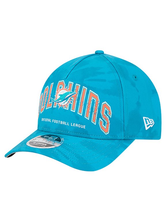 Men's New Era Aqua Miami Dolphins Tie Dye Fade 9Forty M-Crown A-Frame Adjustable Hat