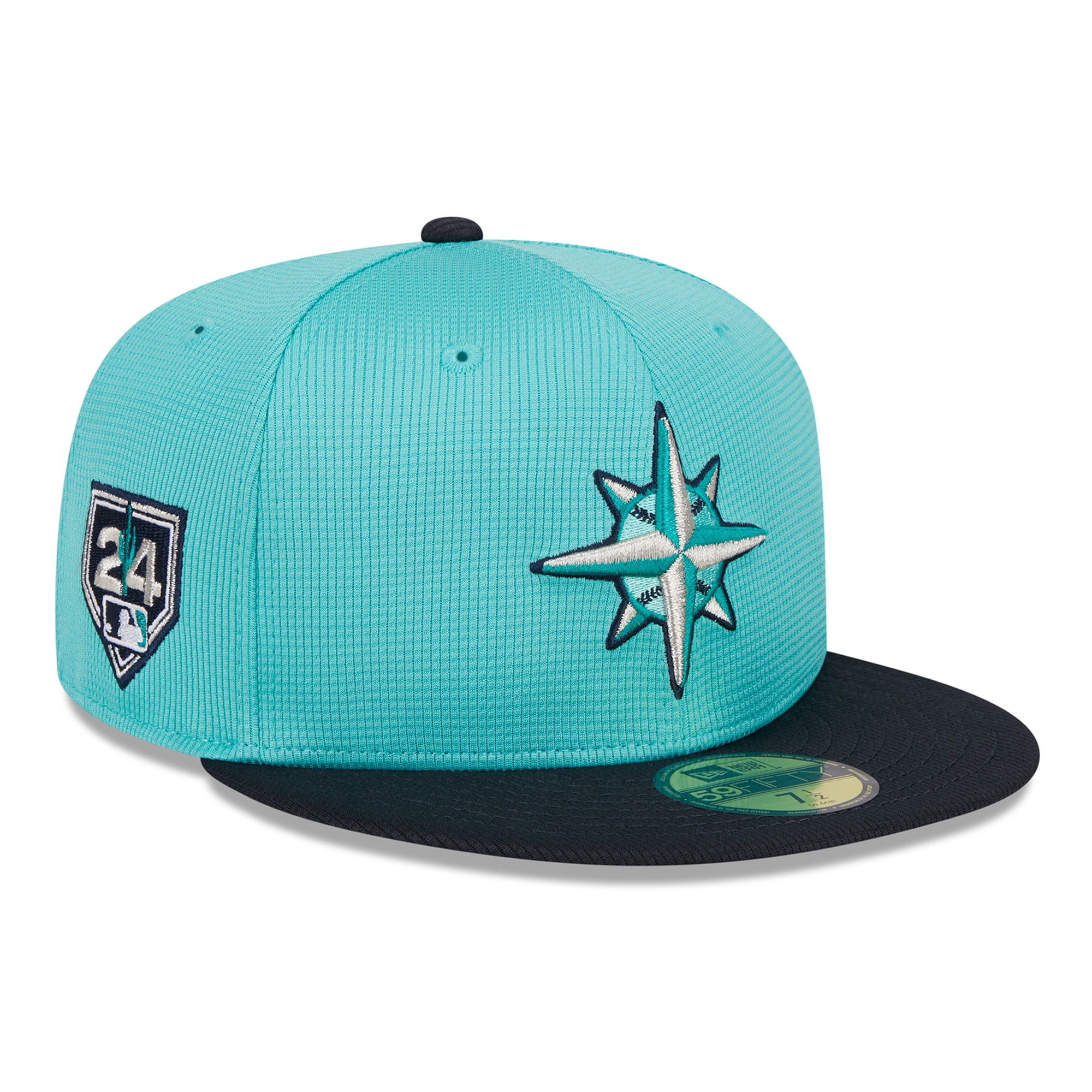 Men's New Era Aqua/Navy Seattle Mariners 2024 Spring Training 59FIFTY