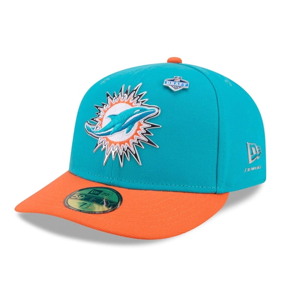 Men's New Era  Aqua/Orange Miami Dolphins 2026 NFL Draft Pre-Curved 59FIFTY Fitted Hat