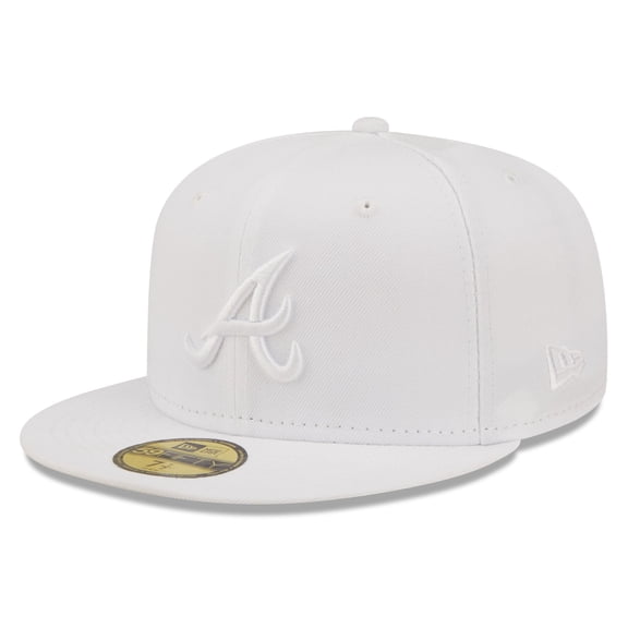 Men's New Era Atlanta Braves White on White 59FIFTY Fitted Hat