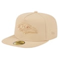 thumbnail image 1 of Men's New Era  Beige Baltimore Ravens Color Pack A-Frame 59FIFTY Fitted Hat, 1 of 5