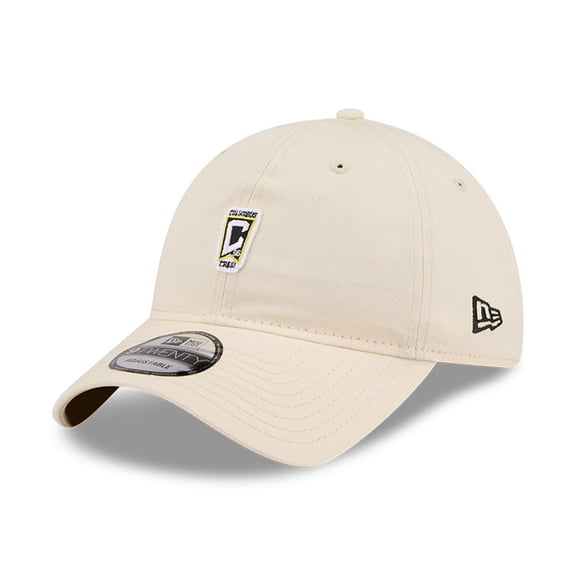 Men's New Era Beige Columbus Crew Micro Team Logo 9TWENTY Adjustable Hat