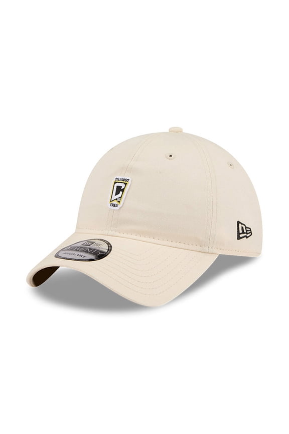Men's New Era Beige Columbus Crew Micro Team Logo 9TWENTY Adjustable Hat