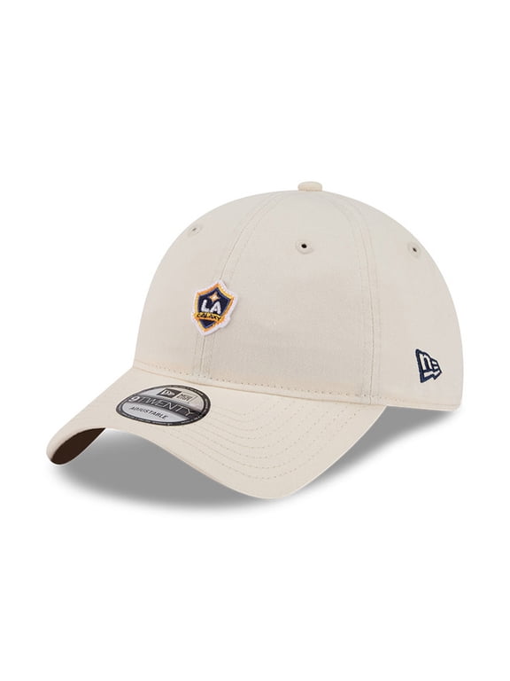 Men's New Era Beige LA Galaxy Micro Team Logo 9TWENTY Adjustable Hat
