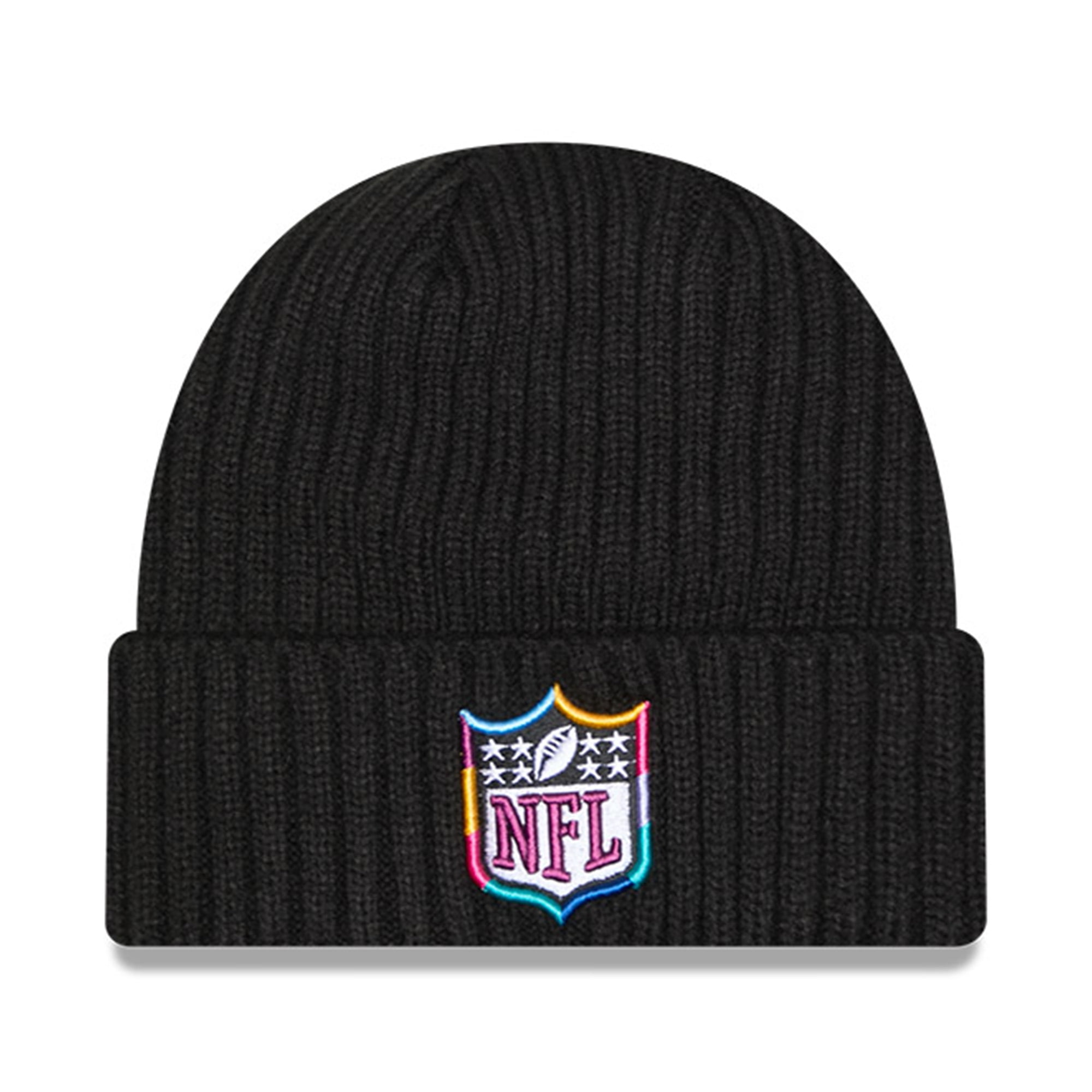 Men's New Era Black 2024 NFL Crucial Catch Cuffed Knit Hat
