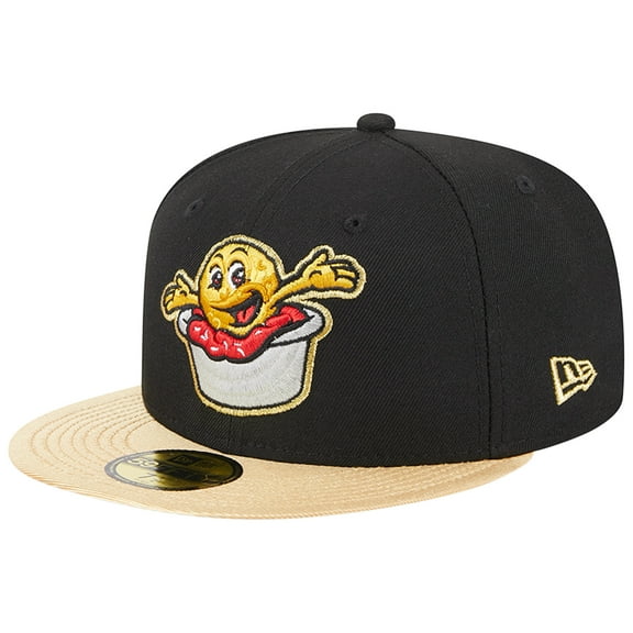 Men's New Era Black Akron RubberDucks Theme Nights Akron Sauerkraut Balls  59FIFTY Fitted Hat