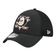 thumbnail image 1 of Men's New Era  Black Anaheim Ducks Logo 39THIRTY Flex Hat, 1 of 7