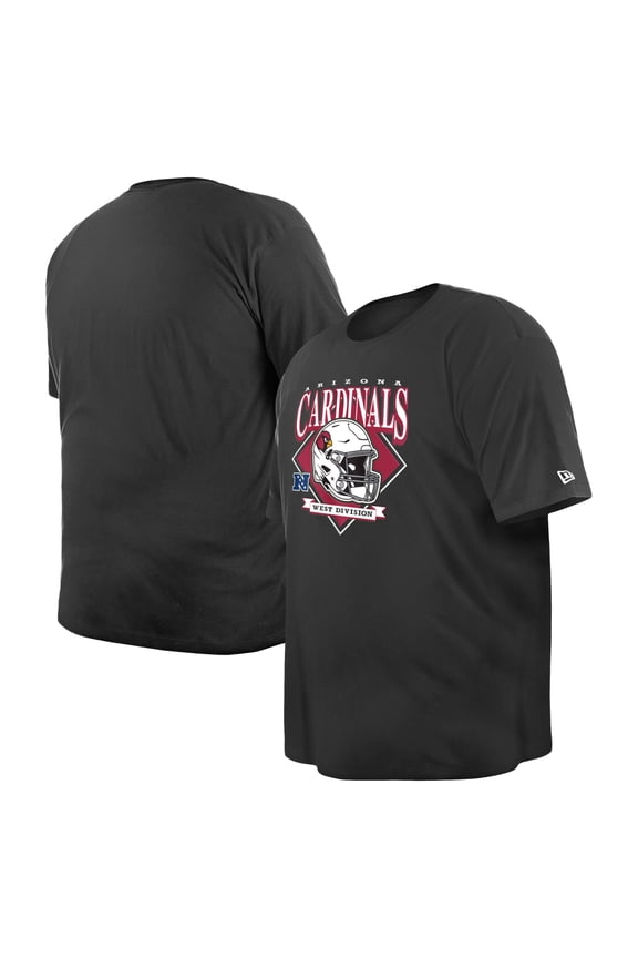 Men's New Era  Black Arizona Cardinals Big & Tall Helmet T-Shirt