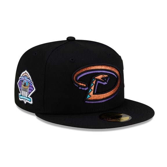 Men's New Era Black Arizona Diamondbacks 2001 World Series Champions 25th Anniversary Side Patch 59FIFTY Fitted Hat