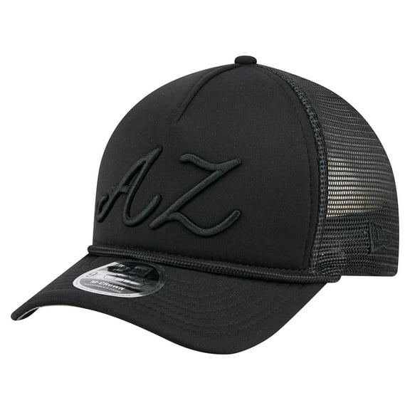 Men's New Era Black Arizona Diamondbacks City Initial 9FORTY A-Frame M-Crown Adjustable Trucker Hat