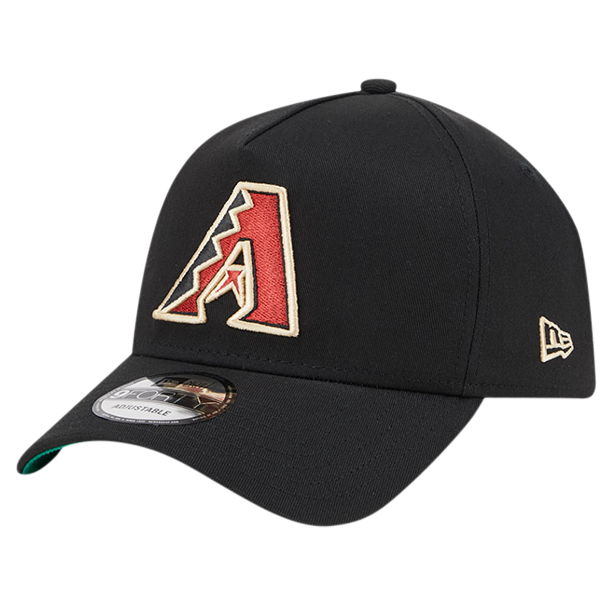 Arizona Razorbacks Hat Men's New Era Black Arizona Diamondbacks Team Color A-Frame 9FORTY ...