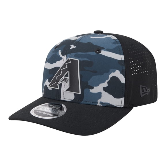 Men's New Era Black Arizona Diamondbacks Tonal Camo 9SEVENTY Stretch-Snap Hat