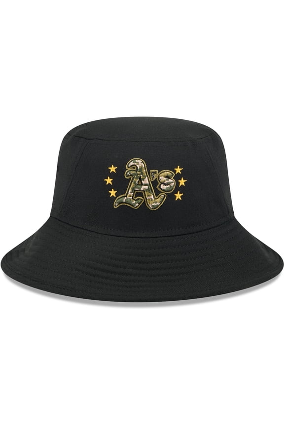 Men's New Era Black Athletics 2024 Armed Forces Day Bucket Hat