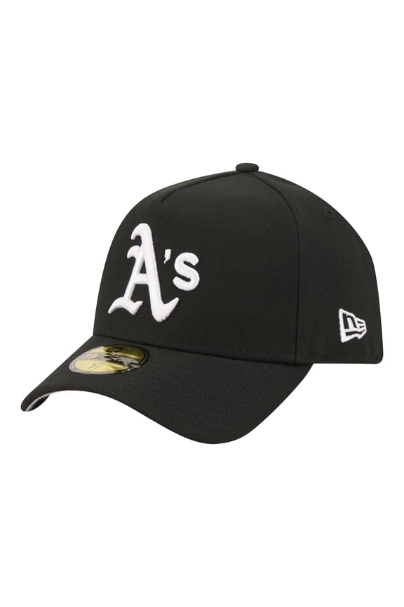 Men's New Era Black Athletics A-Frame 59FORTY Fitted Hat