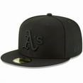 thumbnail image 1 of Men's New Era Black Athletics Primary Logo Basic 59FIFTY Fitted Hat, 1 of 3