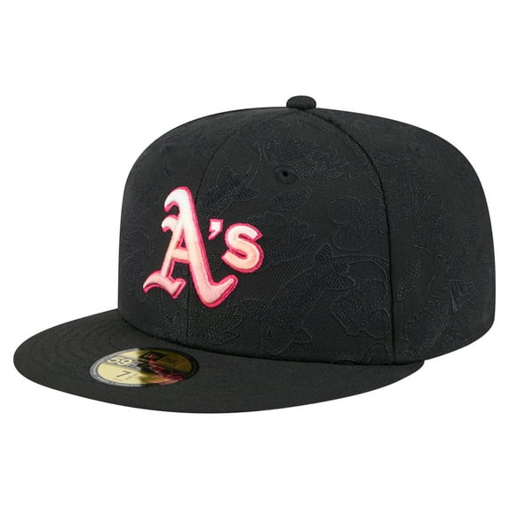 Men's New Era Black Athletics Tonal Koi 59FIFTY Fitted Hat