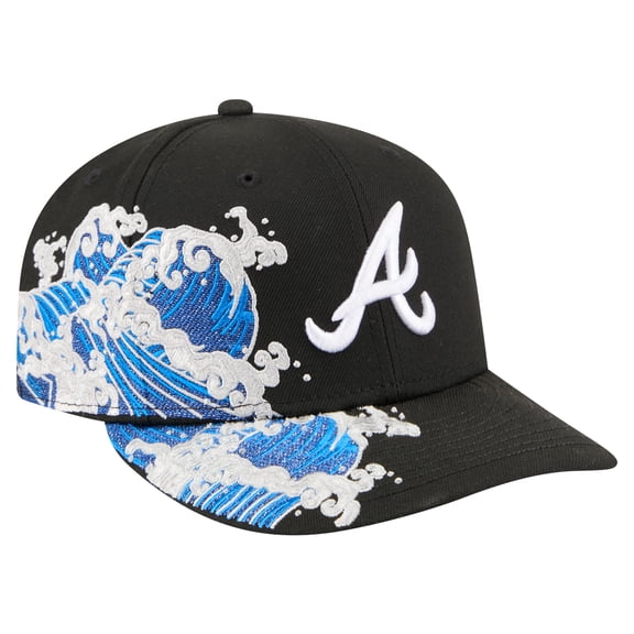 Men's New Era  Black Atlanta Braves Surf 59FIFTY Fitted Hat