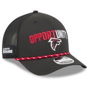 Mens New Era Black Atlanta Falcons 2025 Inspire Change 9FORTY M-Crown Adjustable Hat