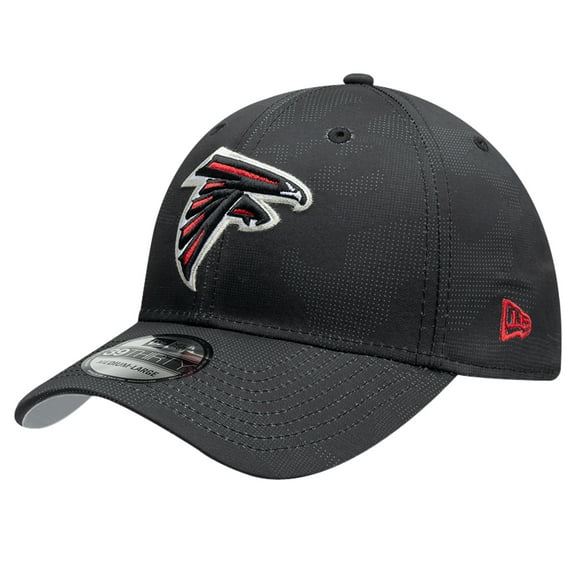 Men's New Era  Black Atlanta Falcons Tonal Camo 39THIRTY Stretch Fit Hat