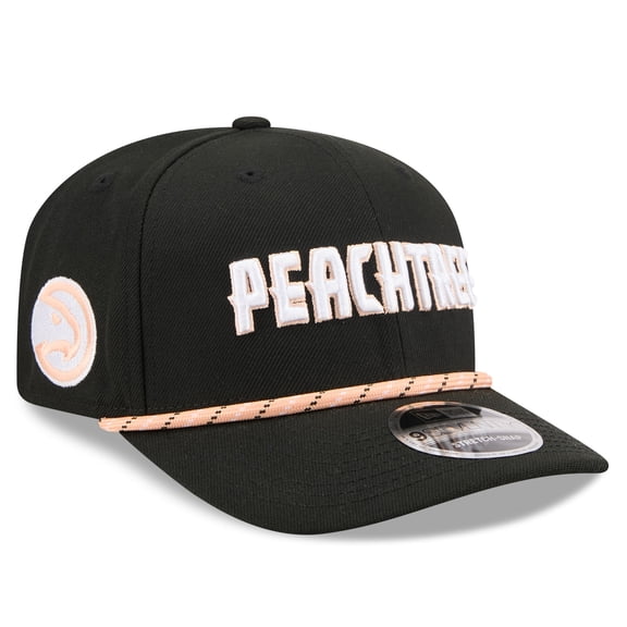 Men's New Era Black Atlanta Hawks 2025/26 City Edition 9SEVENTY Adjustable Hat