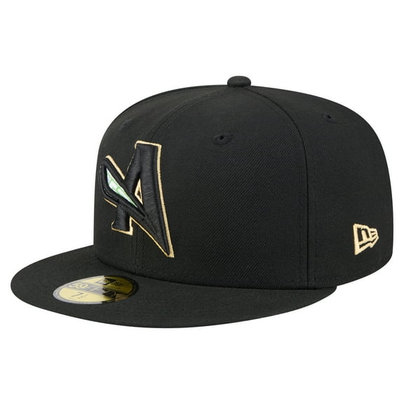 Men's-New Era  Black Augusta GreenJackets Authentic Collection 59FIFTY Fitted Hat
