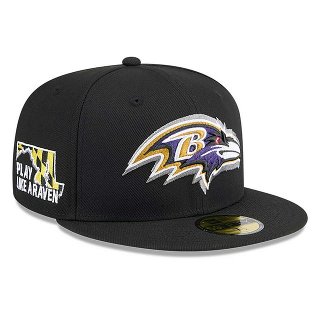 Men's New Era Black Baltimore Ravens 2024 NFL Draft 59FIFTY Fitted Hat ...