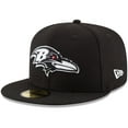 thumbnail image 1 of Men's New Era Black Baltimore Ravens B-Dub 59FIFTY Fitted Hat, 1 of 5