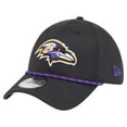 thumbnail image 1 of Men's New Era Black Baltimore Ravens Perforated 39THIRTY Flex Hat, 1 of 5