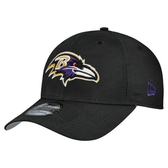 Men's New Era  Black Baltimore Ravens Tonal Camo 39THIRTY Stretch Fit Hat