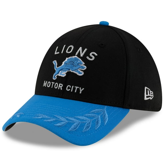 Men's New Era  Black/Blue Detroit Lions 2025 NFL Draft 39THIRTY Flex Hat