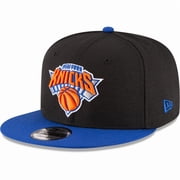 Mens New Era Black/Blue New York Knicks 2-Tone 9FIFTY Adjustable Snapback Hat