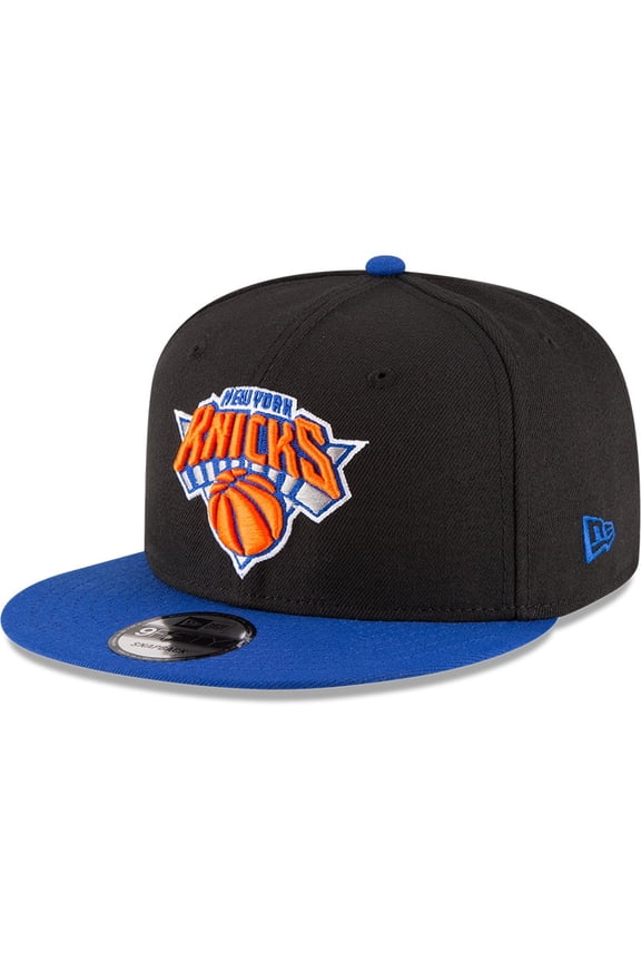 Men's New Era Black/Blue New York Knicks 2-Tone 9FIFTY Adjustable Snapback Hat