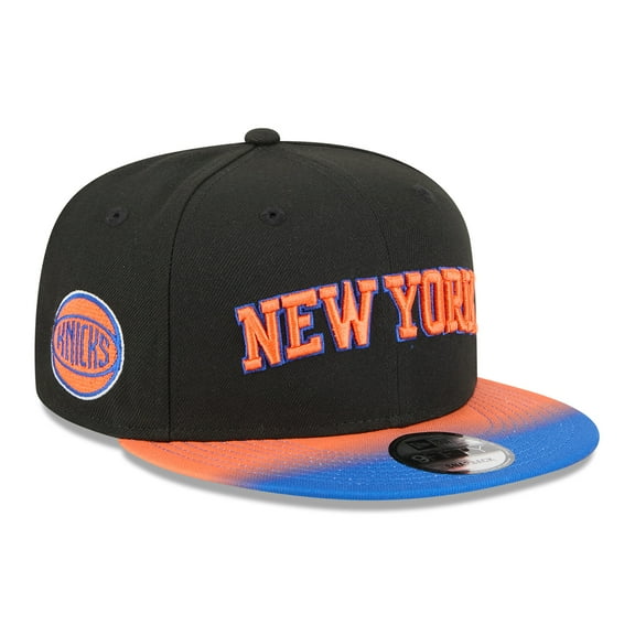 Men's New Era Black/Blue New York Knicks Jersey Hook Statement Edition 9FIFTY Snapback Hat