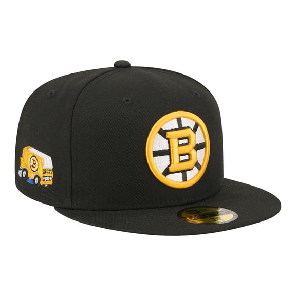 Men's New Era Black Boston Bruins Zamboni 59FIFTY Fitted Hat